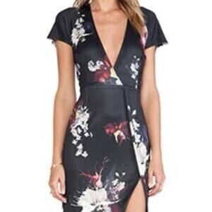 Ringuet size 10 black floral sheath Dress